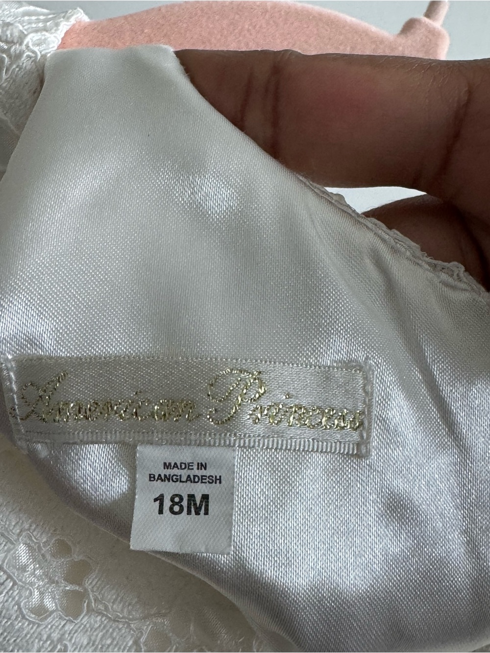 American Princess White Lace & Tulle Tiered Dress - 18M - Picture 6 of 6